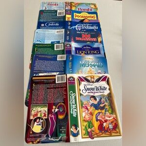 VHS box Inser Cover Art from Disney and others